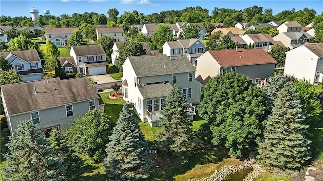 3492 King Edward Way, Beavercreek, OH 45431 - aerial perspective of suburban area with a tree filled landscape
