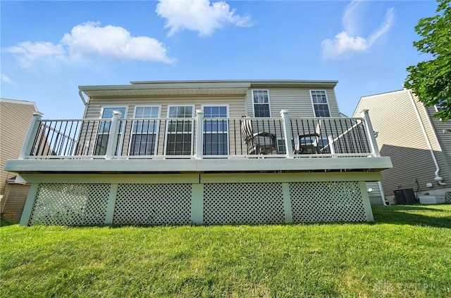 3492 King Edward Way, Beavercreek, OH 45431 - back of house with a lawn and a deck