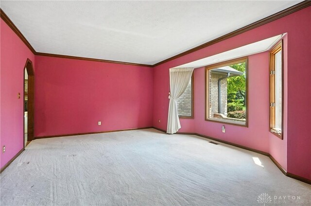 3820 Shagbark Ln, Beavercreek, OH 45440 - carpeted empty room featuring ornamental molding and baseboards
