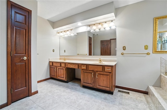 3820 Shagbark Ln, Beavercreek, OH 45440 - full bathroom featuring double vanity and tile patterned flooring