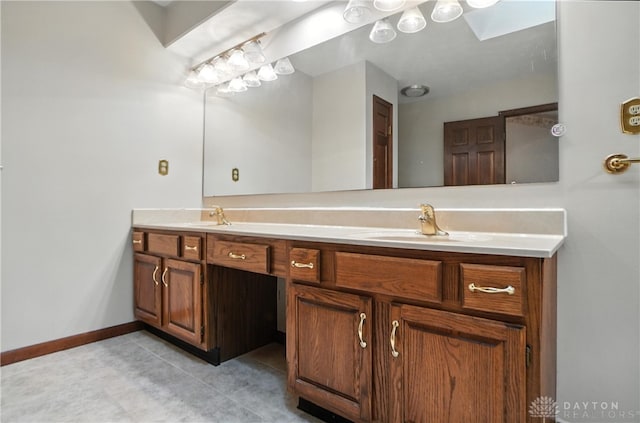 3820 Shagbark Ln, Beavercreek, OH 45440 - full bath with double vanity and tile patterned floors