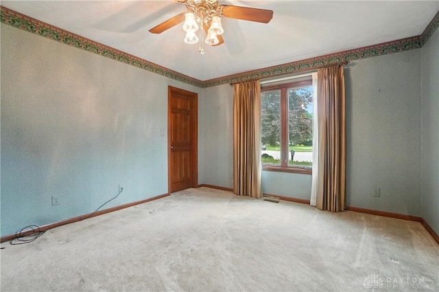 3820 Shagbark Ln, Beavercreek, OH 45440 - unfurnished room with light colored carpet and ceiling fan