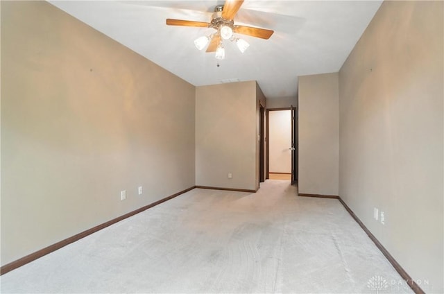3820 Shagbark Ln, Beavercreek, OH 45440 - spare room with light colored carpet and a ceiling fan