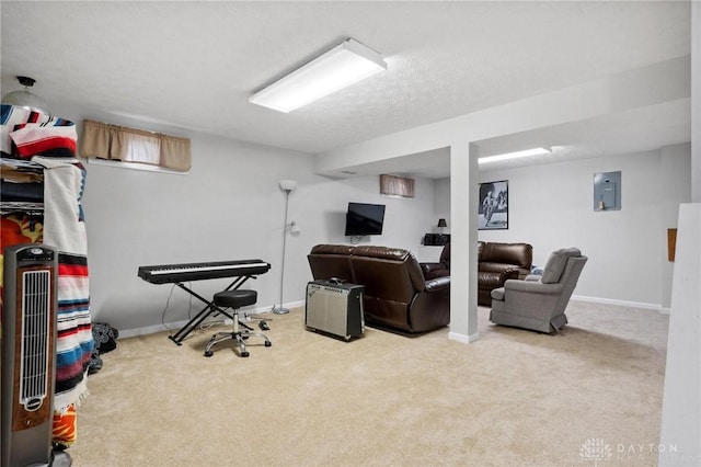 5431 Flicker Way, Dayton, OH 45424 - carpeted living area with baseboards and electric panel