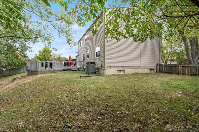5431 Flicker Way, Dayton, OH 45424 - fenced backyard with a wooden deck