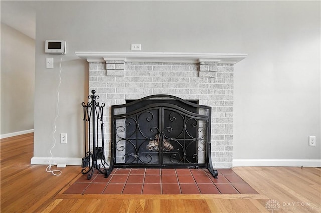 4503 Central Ave, Middletown, OH 45044 - detailed view of a fireplace and wood finished floors