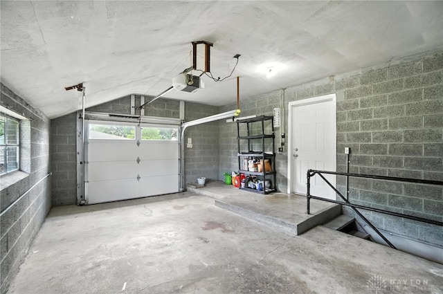 4503 Central Ave, Middletown, OH 45044 - garage with a garage door opener and concrete block wall