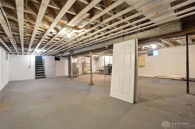 4503 Central Ave, Middletown, OH 45044 - below grade area with water heater and stairway