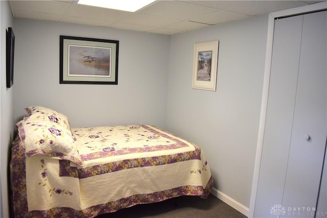 3235 W Ziegler Rd, Piqua, OH 45356 - bedroom featuring carpet flooring and a paneled ceiling