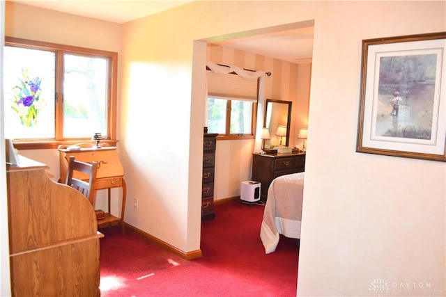 3235 W Ziegler Rd, Piqua, OH 45356 - bedroom featuring dark colored carpet and baseboards