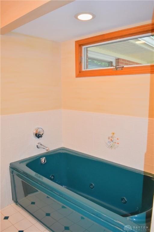 3235 W Ziegler Rd, Piqua, OH 45356 - full bathroom featuring a whirlpool tub and tile patterned flooring