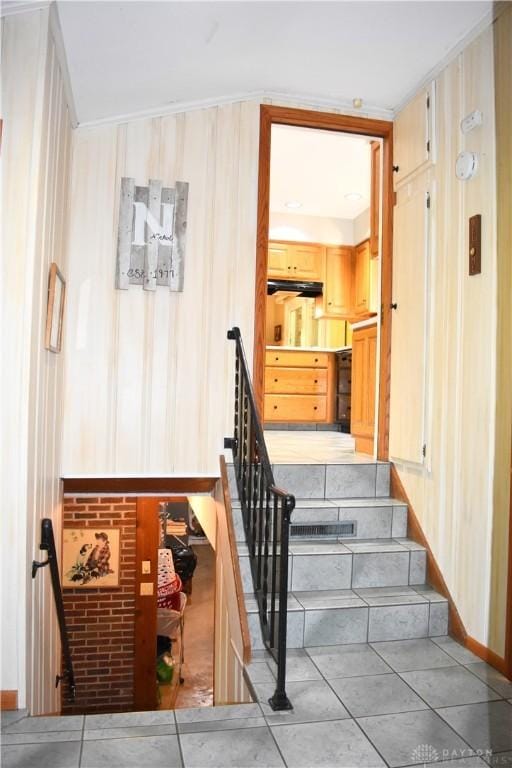 3235 W Ziegler Rd, Piqua, OH 45356 - staircase with tile patterned flooring