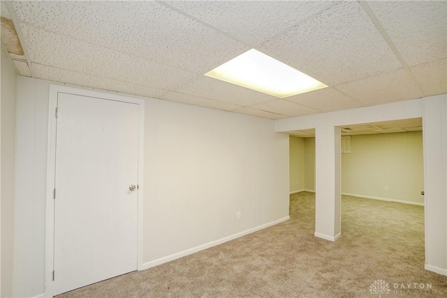 9446 Haddington Ct Unit 200, Cincinnati, OH 45251 - finished below grade area with light carpet and a drop ceiling