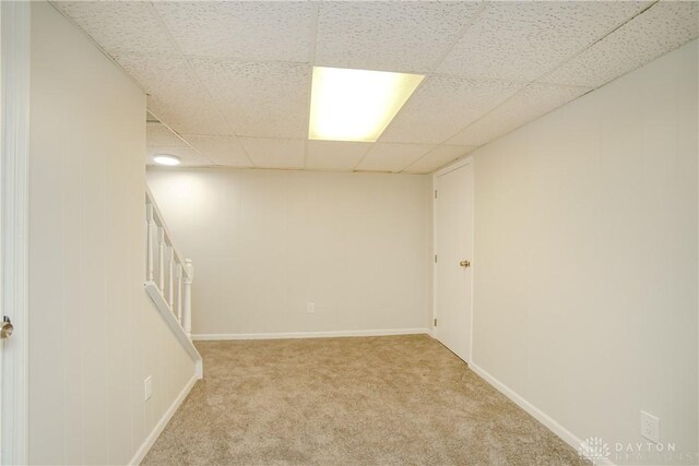 9446 Haddington Ct Unit 200, Cincinnati, OH 45251 - finished below grade area with light carpet and a paneled ceiling