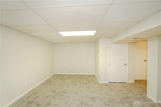 9446 Haddington Ct Unit 200, Cincinnati, OH 45251 - finished below grade area with a paneled ceiling and carpet floors
