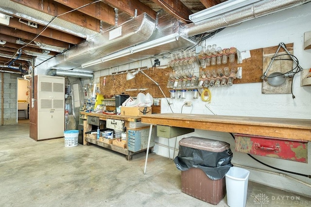 3318 US Route 42, Cedarville Twp, OH 45314 - unfinished basement with a workshop area