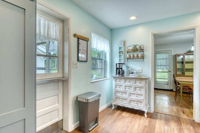 3318 US Route 42, Cedarville Twp, OH 45314 - hallway featuring wood finished floors and recessed lighting