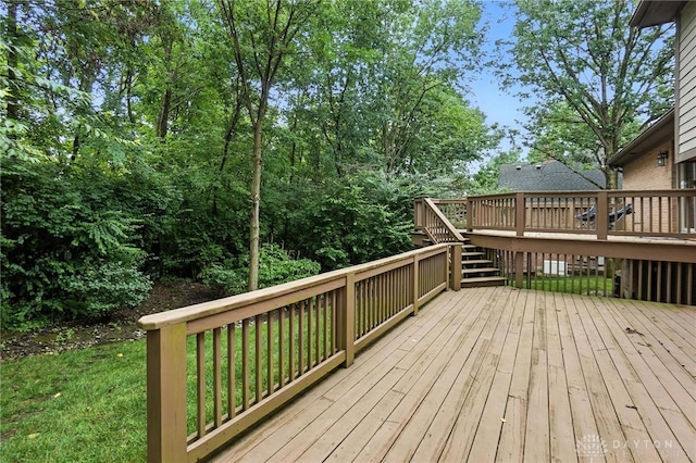 2210 Hidden Woods Blvd, Beavercreek, OH 45431 - wooden terrace featuring stairs