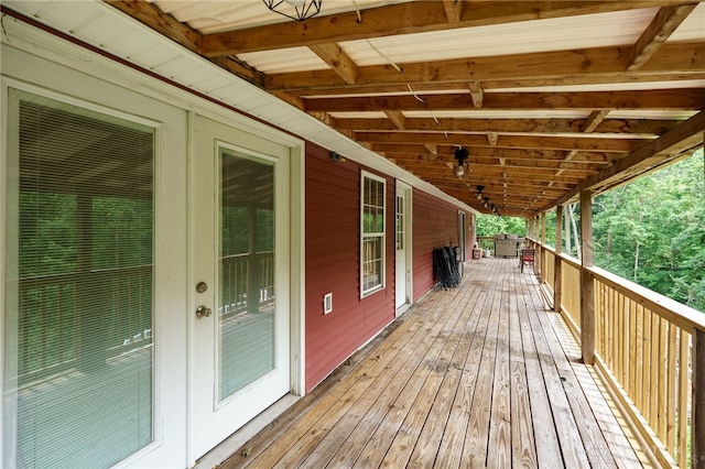 11920 State Route 725, Germantown, OH 45327 - wooden deck with french doors
