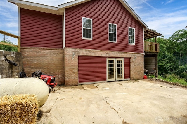 11920 State Route 725, Germantown, OH 45327 - rear view of property with french doors, brick siding, and a patio