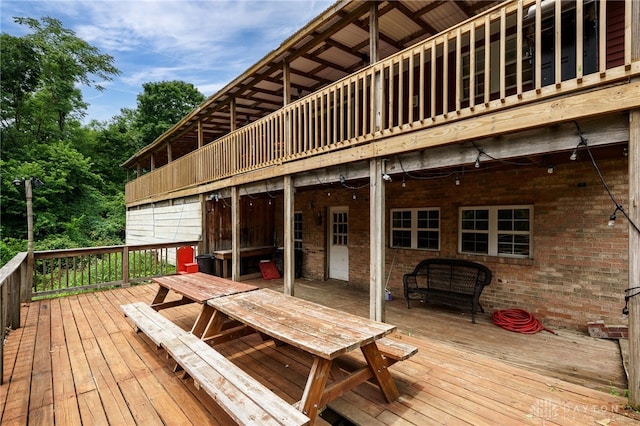 11920 State Route 725, Germantown, OH 45327 - wooden deck with outdoor dining space