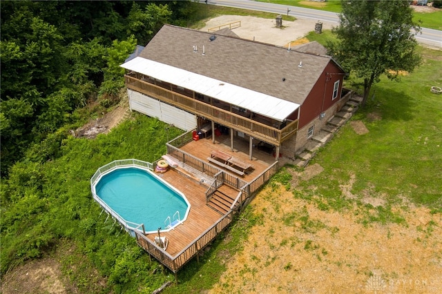 11920 State Route 725, Germantown, OH 45327 - view from above of property featuring a pool area