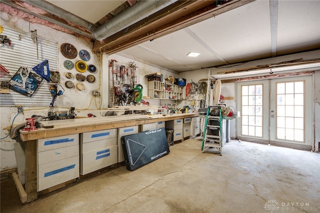 11920 State Route 725, Germantown, OH 45327 - miscellaneous room featuring unfinished concrete floors and a workshop area