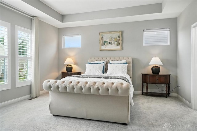 539 Bellasera Dr, Sugarcreek Twp, OH 45440 - bedroom featuring carpet flooring and a tray ceiling