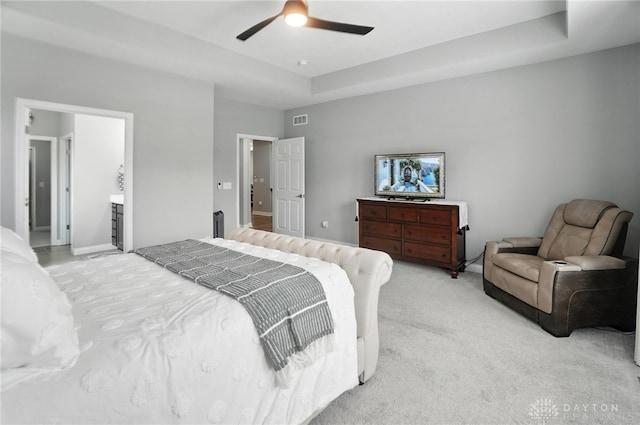 539 Bellasera Dr, Sugarcreek Twp, OH 45440 - bedroom featuring light carpet and a ceiling fan