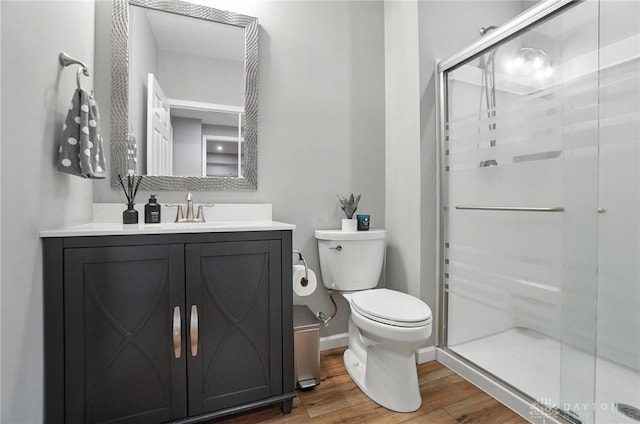 539 Bellasera Dr, Sugarcreek Twp, OH 45440 - full bath with wood finished floors, vanity, and a stall shower