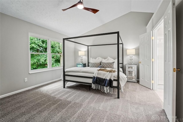 4182 Fox Fern Ct, Beavercreek, OH 45432 - bedroom featuring lofted ceiling, carpet floors, and ceiling fan