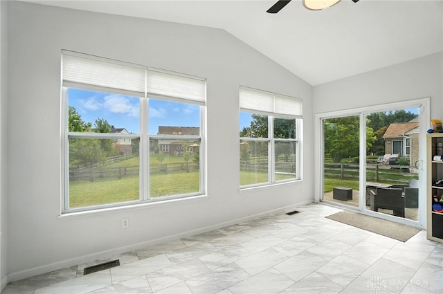 4546 Brackenview Ct, Mason, OH 45040 - unfurnished sunroom featuring plenty of natural light and lofted ceiling