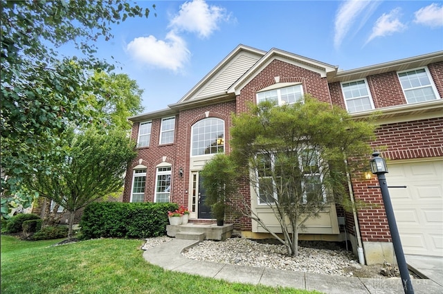 4546 Brackenview Ct, Mason, OH 45040 - view of front of property featuring brick siding, a garage, and a front lawn