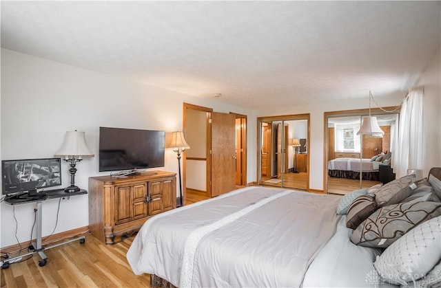 429 Rader Dr, Vandalia, OH 45377 - bedroom with light wood finished floors and multiple closets