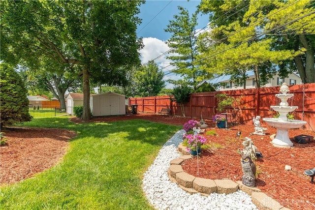 429 Rader Dr, Vandalia, OH 45377 - fenced backyard with a storage unit