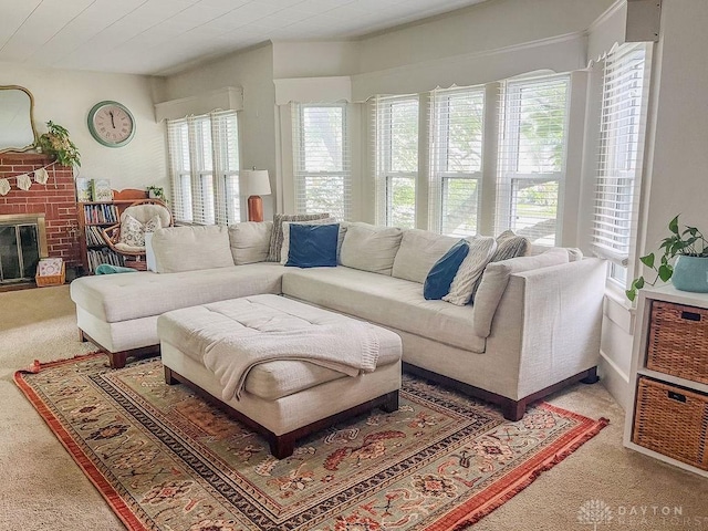 1110 E Main St, Troy, OH 45373 - living area featuring carpet flooring and plenty of natural light