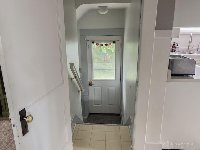 1110 E Main St, Troy, OH 45373 - entryway featuring a sink and tile patterned flooring