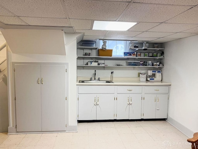 1110 E Main St, Troy, OH 45373 - bar with a drop ceiling and light floors