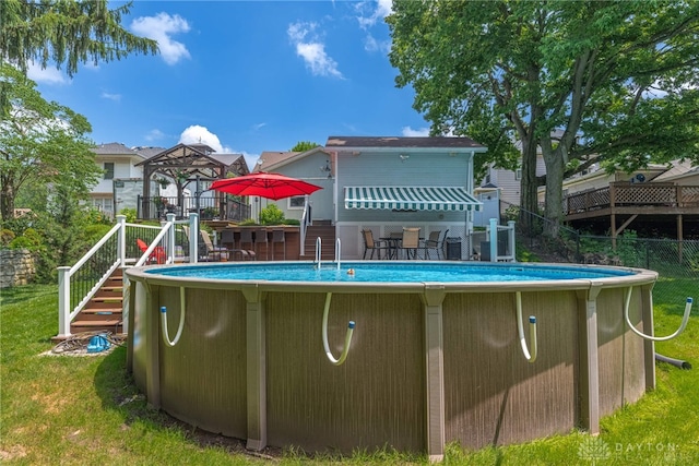 288 N King St, Xenia, OH 45385 - rear view of house featuring a deck and outdoor dining space