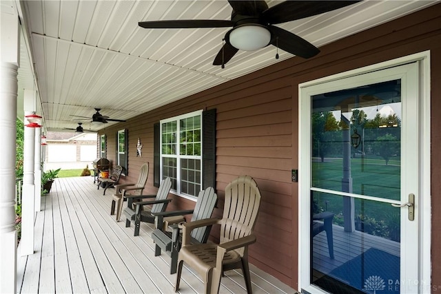 4095 N State Route 42, Waynesville, OH 45068 - porch with a ceiling fan