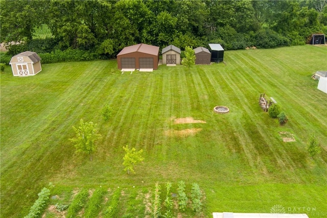 4095 N State Route 42, Waynesville, OH 45068 - view of green lawn with a shed