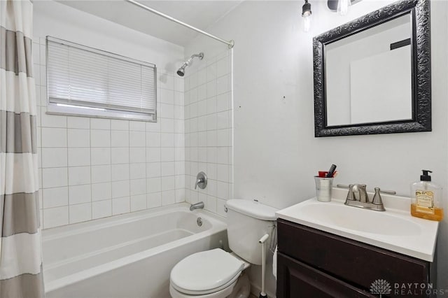 2227 Los Arrow Dr, Dayton, OH 45439 - full bathroom featuring shower / tub combo with curtain and vanity