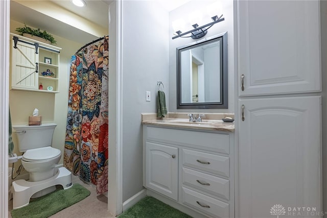 3301 Witherward Trl, Miami Twp, OH 45449 - bathroom featuring vanity, a shower with curtain, and tile patterned floors