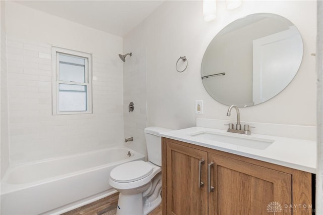 1337 Shepherd Ln, Hamilton, OH 45215 - full bath with vanity, bathtub / shower combination, and wood finished floors