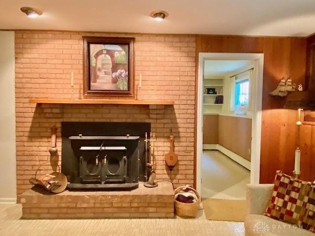 9476 Sheehan Rd, Dayton, OH 45458 - detailed view of a fireplace and wooden walls