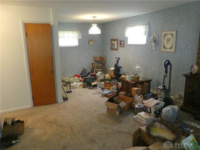3784 Cheyenne Trl, New Jasper Twp, OH 45335 - dining space featuring healthy amount of natural light and carpet floors