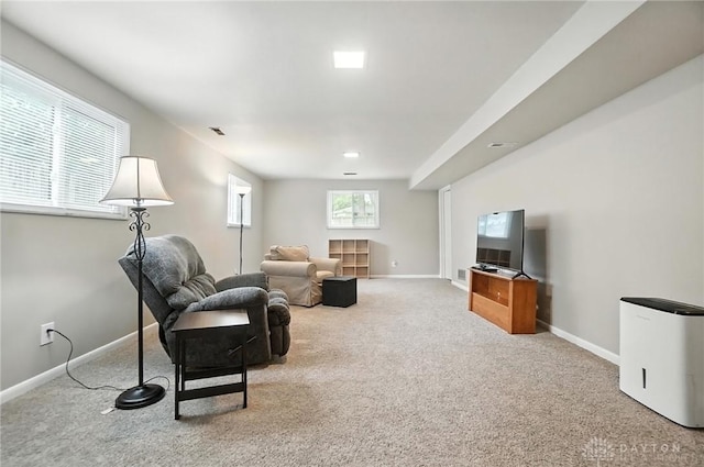 1360 Fenway Ct, Centerville, OH 45458 - carpeted living area featuring baseboards