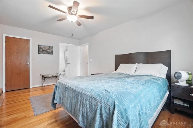 1360 Fenway Ct, Centerville, OH 45458 - bedroom with light wood-style floors and ceiling fan