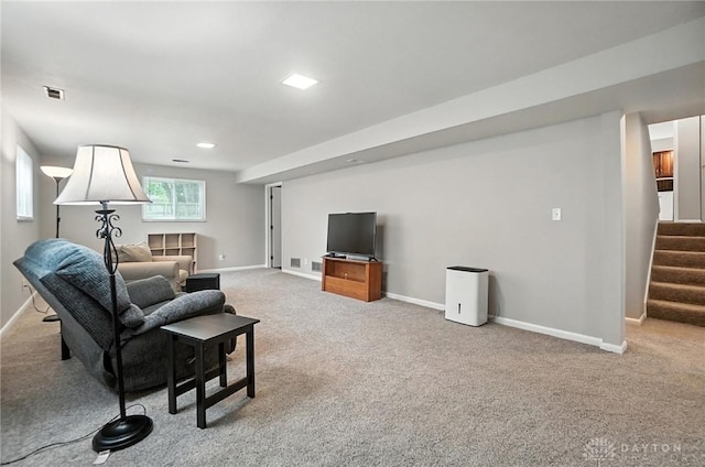 1360 Fenway Ct, Centerville, OH 45458 - living area featuring carpet and stairs