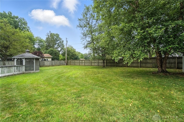 1360 Fenway Ct, Centerville, OH 45458 - fenced backyard featuring a gazebo